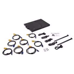 StarTech.com 8 Port Rackmount KVM Console w/ 6ft Cables - Integrated KVM Switch w/ 17" LCD Monitor - Fully Featured 1U LCD KVM Drawer- OSD KVM - Durable 50,000 MTBF - USB + VGA Support - Additional view 7