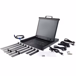 StarTech.com Rackmount KVM Console - Single Port VGA KVM with 17" LCD Monitor for Server Rack - Fully Featured Universal 1U LCD KVM Drawer w/Cables & Hardware - USB Support - 50,000 MTBF - Additional view 6