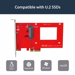StarTech.com U.2 to PCIe Adapter for 2.5" U.2 NVMe SSD - SFF-8639 - x4 PCI Express 4.0 - Additional view 7
