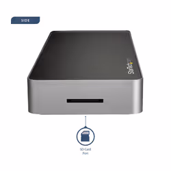 StarTech.com USB C Dock - Dual Monitor HDMI & DisplayPort 4K 30Hz - USB Type-C Laptop Docking Station 60W Power Delivery, SD, 4-port USB-A 3.0 Hub, GbE, Audio - Thunderbolt 3 Compatible - Additional view 4