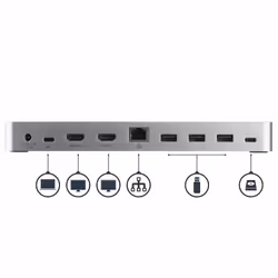 StarTech.com Dual Monitor USB C Docking Station with 60W Power Delivery for Windows Laptops - USB C to HDMI / DVI Dock - USB 3.1 Gen 1 Type C Dock w/ Charging - Thunderbolt 3 Compatible - Additional view 5