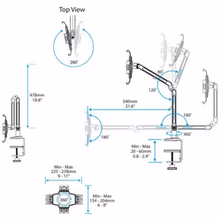StarTech.com Desk-Mount Tablet Arm - Articulating - For iPad or Android - Additional view 4
