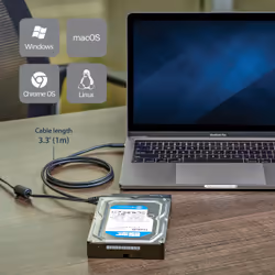 StarTech.com USB 3.1 (10Gbps) Adapter Cable for 2.5”/3.5” SATA Drives - USB-C - Additional view 8