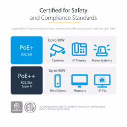 StarTech.com 1m CAT6a Ethernet Cable - 10 Gigabit Shielded Snagless RJ45 100W PoE Patch Cord - 10GbE STP Network Cable w/Strain Relief - Blue Fluke Tested/Wiring is UL Certified/TIA - Additional view 8