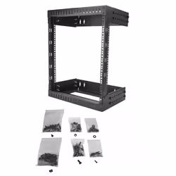 StarTech.com 12U 19" Wall Mount Network Rack - Adjustable Depth 12-20" 2 Post Open Frame Server Room Rack for AV/Data/ IT Communication/Computer Equipment/Switch w/Cage Nuts & Screws - Additional view 5