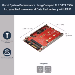 StarTech.com Dual-Slot M.2 Drive to SATA Adapter for 2.5" Drive Bay - RAID - Additional view 5