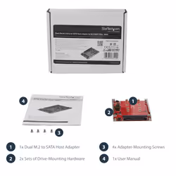 StarTech.com Dual-Slot M.2 Drive to SATA Adapter for 2.5" Drive Bay - RAID - Additional view 8
