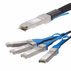 StarTech.com MSA Uncoded Compatible 3m 40G QSFP+ to 4x SFP+ Direct Attach Breakout Cable Twinax - 40GbE QSFP+ to 4x SFP+ Copp ...