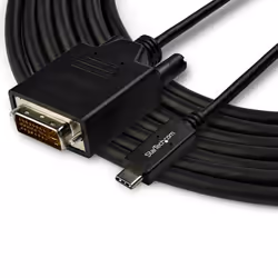 StarTech.com 10ft (3m) USB C to DVI Cable - 1080p (Single Link) USB Type-C (DP Alt Mode HBR2) to DVI-Digital Video Adapter Cable - Works w/ Thunderbolt 3 - Laptop to DVI Monitor/Display - Additional view 4