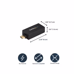 StarTech.com USB C to Gigabit Ethernet Adapter - 1Gbps NIC USB 3.0/USB 3.1 Type C Network Adapter - 1GbE USB-C to RJ45/LAN Port Thunderbolt 3 Compatible Windows MacBook Pro Chromebook - Additional view 7