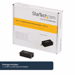 StarTech.com USB C to Gigabit Ethernet Adapter - 1Gbps NIC USB 3.0/USB 3.1 Type C Network Adapter - 1GbE USB-C to RJ45/LAN Port Thunderbolt 3 Compatible Windows MacBook Pro Chromebook - Additional view 8