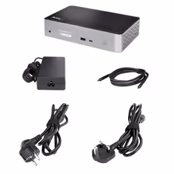 StarTech.com USB C Dock - 4K 60Hz Quad Monitor DisplayPort & HDMI - Universal USB-C Docking Station with 100W Power Delivery - USB Hub with 1x USB Type-C & 3x USB-A, Ethernet, Audio - Additional view 7