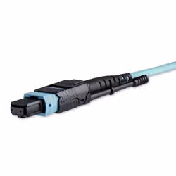 StarTech.com 1m (3ft) MTP(F)/PC to 4x LC/PC Duplex Breakout OM3 Multimode Fiber Optic Cable, OFNP Plenum, 40G Networks, Low Insertion Loss - Fiber Jumper Cord