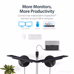 StarTech.com USB 3.0 to Dual DisplayPort Adapter - 4K 60Hz - Additional view 8