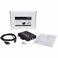 StarTech.com 4 Port Serial Hub USB to RS232/RS485/RS422 Adapter - Industrial USB 2.0 to DB9 Serial Converter Hub - IP30 Rated - Din Rail Mountable Metal Serial Hub - 15kV ESD Protection - Additional view 5