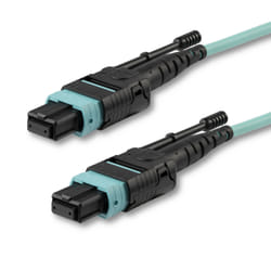 StarTech.com 3m (10ft) MTP(F)/PC OM3 Multimode Fiber Optic Cable, 12F Type-A, OFNP Plenum, 50/125µm LOMMF, 40G Networks, Low Insertion Loss, MPO Fiber Jumper Cord