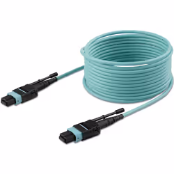 StarTech.com 3m (10ft) MTP(F)/PC OM3 Multimode Fiber Optic Cable, 12F Type-A, OFNP Plenum, 50/125µm LOMMF, 40G Networks, Low Insertion Loss, MPO Fiber Jumper Cord