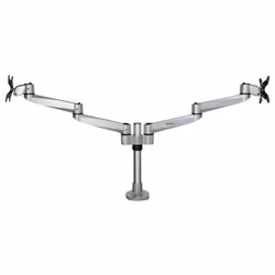 StarTech.com Desk Mount Dual Monitor Arm - Premium Articulating Monitor Arm - up to 30” VESA Mount Displays - Height Adjustable Monitor Mount - Rotate/Tilt/Swivel - Clamp/Grommet - Silver - Additional view 4