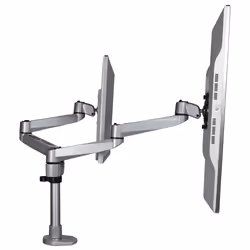StarTech.com Desk Mount Dual Monitor Arm - Premium Articulating Monitor Arm - up to 30” VESA Mount Displays - Height Adjustable Monitor Mount - Rotate/Tilt/Swivel - Clamp/Grommet - Silver - Additional view 6