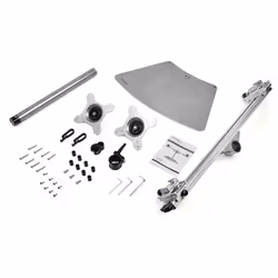 StarTech.com Dual Monitor Stand - Ergonomic Free Standing Dual Monitor Desktop Stand for two 24" VESA Mount Displays - Synchronized Height Adjustable - Double Monitor Pole Mount - Silver - Additional view 5