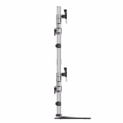 StarTech.com Desktop Quad Monitor Stand - Ergonomic VESA 4 Monitor Arm (2x2) up to 32" - Free Standing Articulating Universal Pole Mount - Height Adjustable/Tilt/Swivel/Rotate - Silver - Additional view 7