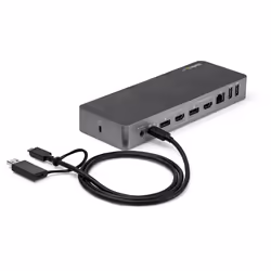 StarTech.com Universal Laptop Docking Station, Hybrid USB-C & USB-A Dock, Dual 4K DP & HDMI, 60W PD, Mac / Windows / Chrome OS, 4x USB 5Gbps Hub, GbE - Additional view 8