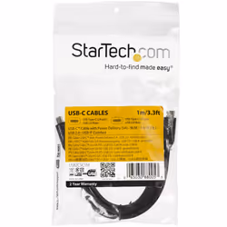 StarTech.com USB-C to USB-C Cable w/ 5A PD - M/M - 1 m (3 ft.) - USB 2.0 - USB-IF Certified - Additional view 5