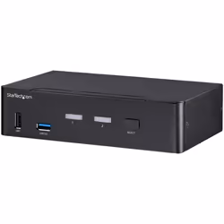 StarTech.com 2 Port DisplayPort KVM Switch - 4K 60Hz - Single Display - Dual Port UHD DP 1.2 USB KVM Switch with Integrated USB 3.0 Hub & Audio - Dell HP Apple Lenovo - TAA Compliant - Additional view 7