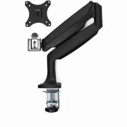 StarTech.com Desk Mount Monitor Arm - Heavy Duty Ergonomic VESA Monitor Arm - Single 9kg Display - Full Motion, Height Adjustable, Articulating - Aluminum - C-Clamp/Grommet- Black - Additional view 8