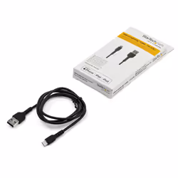 StarTech.com 3 foot (1m) Durable Black USB-A to Lightning Cable - Heavy Duty Rugged Aramid Fiber USB Type A to Lightning Charger/Sync Power Cord - Apple MFi Certified iPad/iPhone 12 - Additional view 6
