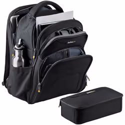 StarTech.com 17.3" Laptop Backpack with Removable Accessory Organizer Case - Professional IT Tech Backpack for Work/Travel/Commute - Ergonomic Computer Bag - Durable Ballistic Nylon - Notebook/Tablet Pockets - Additional view 6