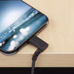 StarTech.com 6ft (2m) Durable USB A to Lightning Cable - Black 90° Right Angled Heavy Duty Rugged Aramid Fiber USB Type A to Lightning Charging/Sync Cord - Apple MFi Certified - iPhone - Additional view 4