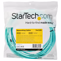 StarTech.com 7m (22ft) LC/UPC to LC/UPC OM4 Multimode Fiber Optic Cable, 50/125µm LOMMF/VCSEL Zipcord Fiber, 100G, Low Insertion Loss - LSZH Fiber Jumper Cord - Additional view 4
