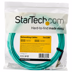 StarTech.com 7m (22ft) LC/UPC to LC/UPC OM3 Multimode Fiber Optic Cable, Full Duplex 50/125µm Zipcord Fiber Cable, 100G, Low Insertion Loss, LSZH Fiber Jumper Cord - Additional view 4
