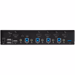 StarTech.com 4 Port HDMI KVM Switch - Single Monitor 4K 60Hz Ultra HD HDR - Desktop HDMI 2.0 KVM Switch with 2 Port USB 3.0 Hub (5Gbps) and 4x USB 2.0 HID, Audio - Hotkey Switching - TAA - Additional view 4