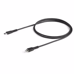 StarTech.com 3 foot (1m) Durable Black USB-C to Lightning Cable - Heavy Duty Rugged Aramid Fiber USB Type C to Lightning Charger/Sync Power Cord - Apple MFi Certified iPad/iPhone 12 - Additional view 4