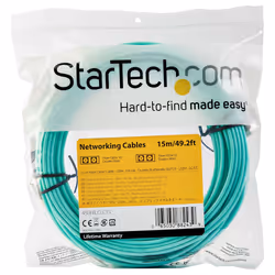 StarTech.com 15m (50ft) LC/UPC to LC/UPC OM4 Multimode Fiber Optic Cable, 50/125µm LOMMF/VCSEL Zipcord Fiber, 100G, Low Insertion Loss - LSZH Fiber Jumper Cord - Additional view 4