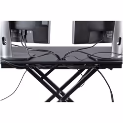 StarTech.com Corner Sit Stand Desk Converter with Keyboard Tray - Large Surface (35" x 21") - Height Adjustable Ergonomic Desktop/Tabletop Standing Workstation - Supports Dual Monitors - Additional view 7