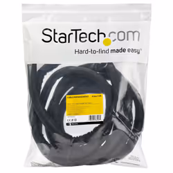 StarTech.com 15' (4.6m) Cable Management Sleeve - Flexible Coiled Cable Wrap - 1.0-1.5" dia. Expandable Sleeve - Polyester Cord Manager/Protector/Concealer - Black Trimmable Cable Organizer - Additional view 4