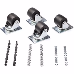 StarTech.com Heavy Duty Casters for Server Racks/Cabinets - Set of 4 Universal M6 2-inch Caster Kit - Replacement Swivel Caster Wheels (45x75mm pattern) for 4 Post Racks - Steel/Plastic - Additional view 4