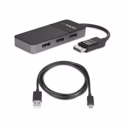 StarTech.com 3 Port Multi Monitor Adapter - DisplayPort 1.4 to 3x 4K DisplayPort Video Splitter - Dual or Triple 4K - Laptop/Desktop DisplayPort MST Hub for Multiple Monitors - For Windows PCs Only - Additional view 7