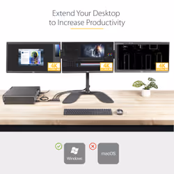 StarTech.com 3 Port Multi Monitor Adapter - DisplayPort 1.4 to 3x 4K DisplayPort Video Splitter - Dual or Triple 4K - Laptop/Desktop DisplayPort MST Hub for Multiple Monitors - For Windows PCs Only - Additional view 8