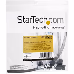 StarTech.com 5-Pack Security Cable Tethers for Adapters & Dongles - Universal Cable Adapter Tether - Tether Cables - Adjustable Length Anti-Theft Cable Tether Lock Kit - Steel - Additional view 6