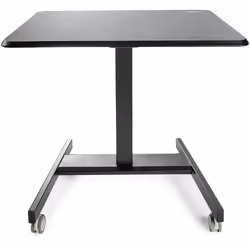 StarTech.com Mobile Standing Desk - Portable Sit Stand Ergonomic Height Adjustable Cart on Wheels - Rolling Computer/Laptop Workstation Table with Locking One-Touch Lift for Teacher/Student - Additional view 5
