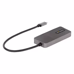 StarTech.com 3-Port USB-C Multi-Monitor Adapter, USB Type-C to 3x DisplayPort 1.4 MST Hub, Triple 4K 60Hz DP Laptop Display Extender / Splitter, HDR, Extra-Long Built-In Cable - Windows Only