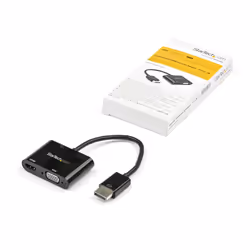 StarTech.com DisplayPort to HDMI VGA Adapter - DisplayPort 1.2 HBR2 to HDMI 2.0 (4K 60Hz) or VGA 1080p Converter Dongle - DP to HDMI or VGA Monitor Adapter - Digital Video Display Adapter - Additional view 5