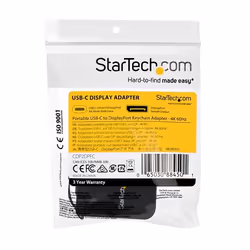 StarTech.com Compact USB C to DisplayPort 1.4 Adapter - 8K 60Hz/4K USB-C to DP Video Converter w/ Keychain Ring - USB Type-C DP Alt Mode (HBR3 HDR DSC) to DP Monitor Dongle - TB3 Compatible - Additional view 8