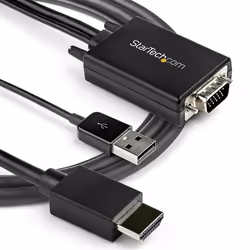 StarTech.com 2m VGA to HDMI Converter Cable with USB Audio Support & Power - Analog to Digital Video Adapter Cable to connect a VGA PC to HDMI Display - 1080p Male to Male Monitor Cable - Additional view 6