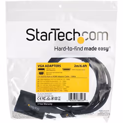 StarTech.com 2m VGA to HDMI Converter Cable with USB Audio Support & Power - Analog to Digital Video Adapter Cable to connect a VGA PC to HDMI Display - 1080p Male to Male Monitor Cable - Additional view 7