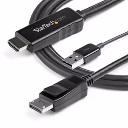 StarTech.com 2m (6ft) HDMI to DisplayPort Cable 4K 30Hz - Active HDMI 1.4 to DP 1.2 Adapter Converter Cable with Audio - USB Powered - Mac & Windows - HDMI Laptop to DP Monitor - Male/Male - Additional view 6